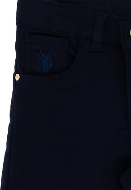 Kız Çocuk Lacivert Toothpick Fit Kanvas Pantolon - 50309130002