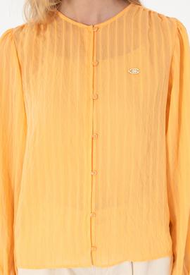 Kadın Turuncu Uzun Kollu Gömlek - 50299609010