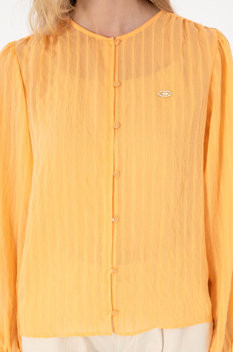 Kadın Turuncu Uzun Kollu Gömlek
