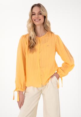 Kadın Turuncu Uzun Kollu Gömlek - 50299609010