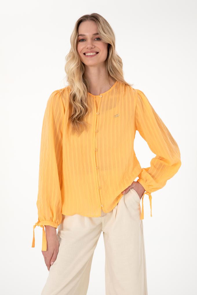 Kadın Turuncu Uzun Kollu Gömlek