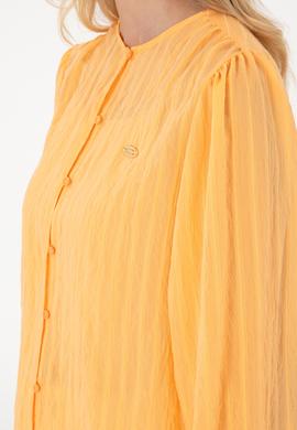 Kadın Turuncu Uzun Kollu Gömlek - 50299609010