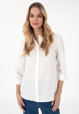 Kadın Krem Uzun Kollu Gömlek - 50301211013
