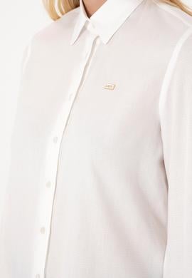 Kadın Krem Uzun Kollu Gömlek - 50301211013
