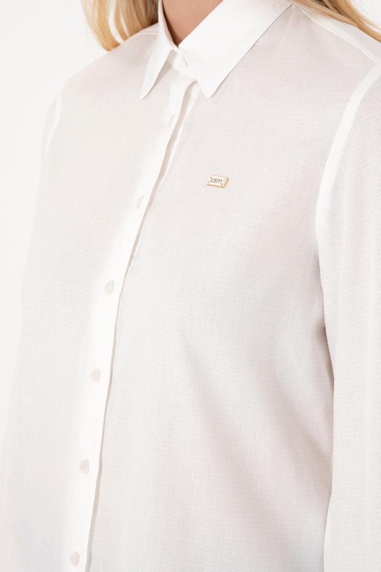 Kadın Krem Uzun Kollu Gömlek - 50301211013