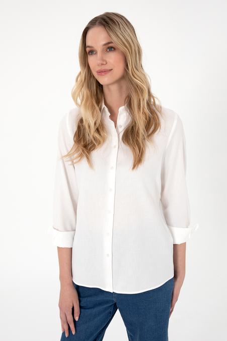 Kadın Krem Uzun Kollu Gömlek
