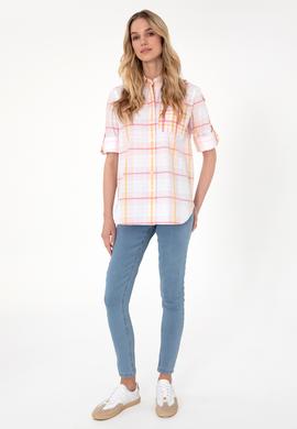 Kadın Pembe Uzun Kollu Tunik Gömlek - 50299591012