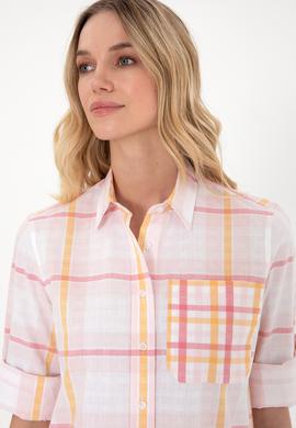 Kadın Pembe Uzun Kollu Tunik Gömlek - 50299591012