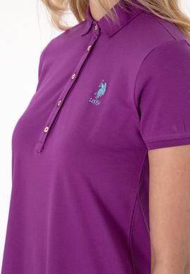 Kadın Menekşe Polo Yaka Mini Boy Örme Elbise - 50300881093