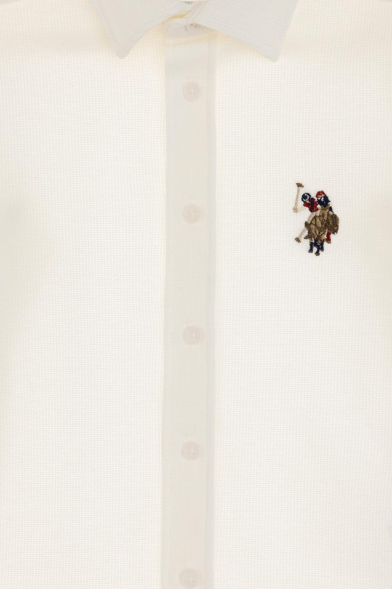 Erkek Çocuk Beyaz Örme Gömlek - 50300752031