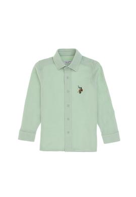 Erkek Çocuk Su Yeşili Örme Gömlek - 50300752056