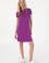 Kadın Menekşe Polo Yaka Mini Boy Örme Elbise