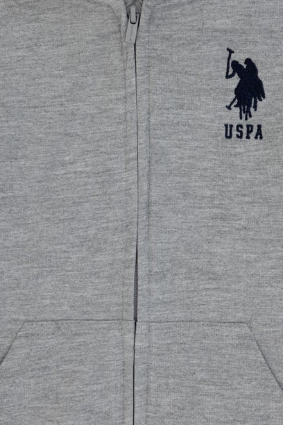 Erkek Çocuk Gri Melanj Basic Sweatshirt