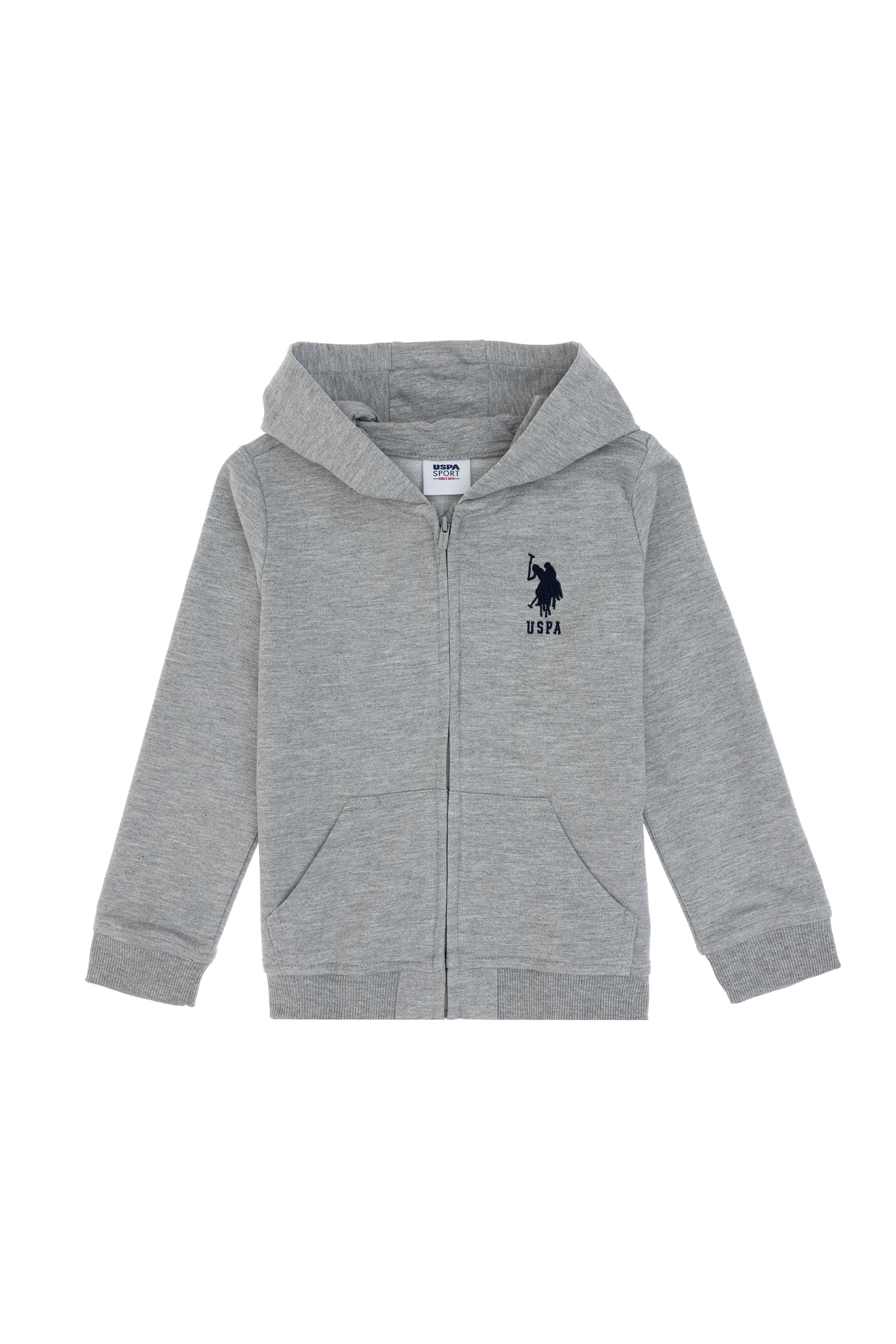 Erkek Çocuk Gri Melanj Basic Sweatshirt - Image 1