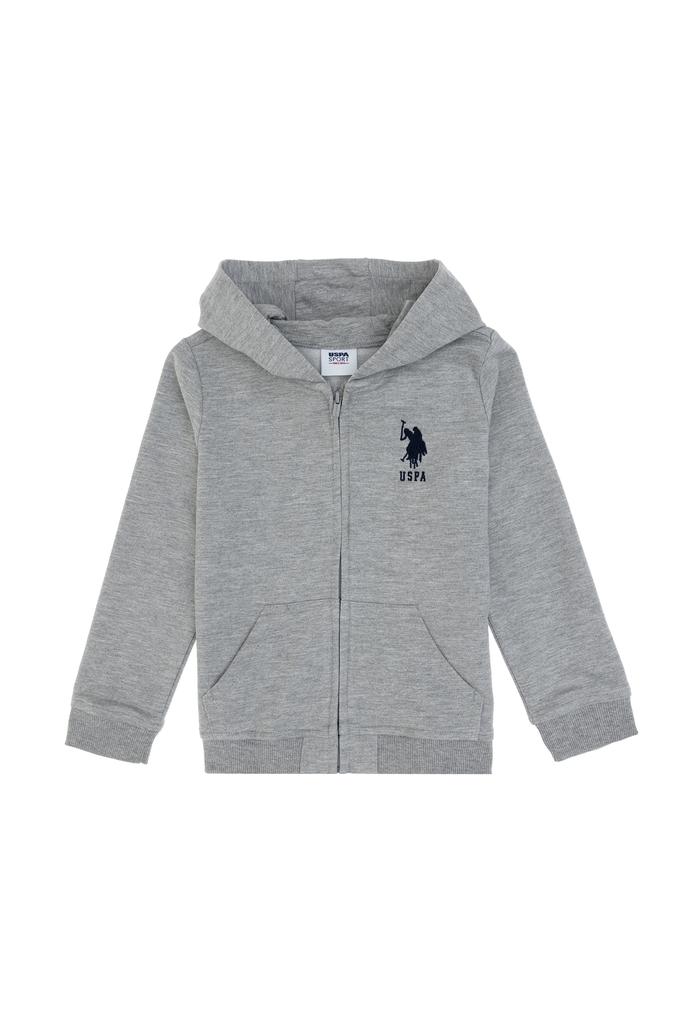 Erkek Çocuk Gri Melanj Basic Sweatshirt