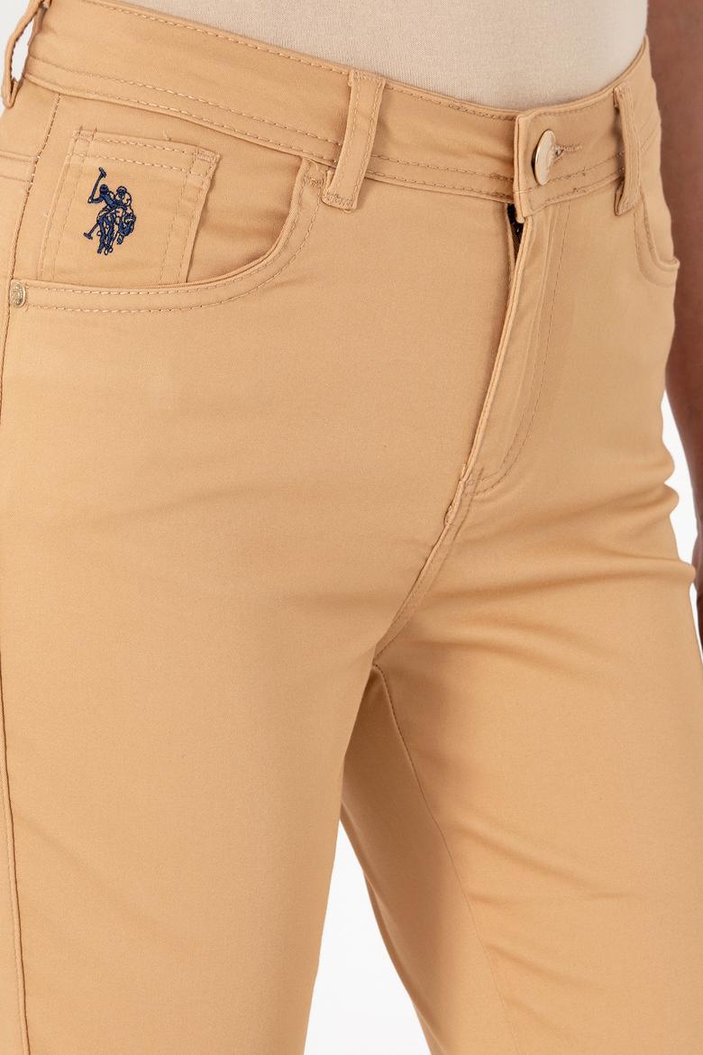 Kadın Camel Toothpick Fit Kanvas Pantolon - 50307940003