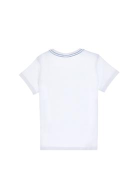 Erkek Çocuk Beyaz Bisiklet Yaka Tişört - 50300269006