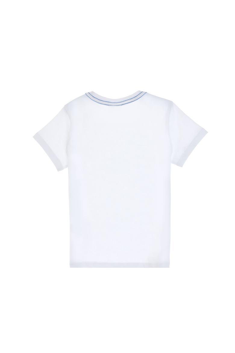 Erkek Çocuk Beyaz Bisiklet Yaka Tişört - 50300269006