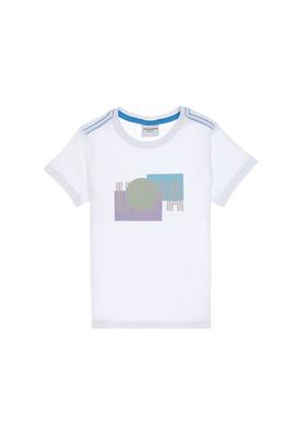 Erkek Çocuk Beyaz Bisiklet Yaka Tişört - 50300269006