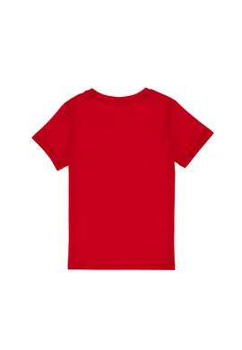 Kız Çocuk Turuncu Bisiklet Yaka Pamuk Simli Uspa Baskılı Basic Tişört - 50306042135