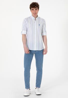 Erkek Saks Uzun Kollu Gömlek - 50283717017