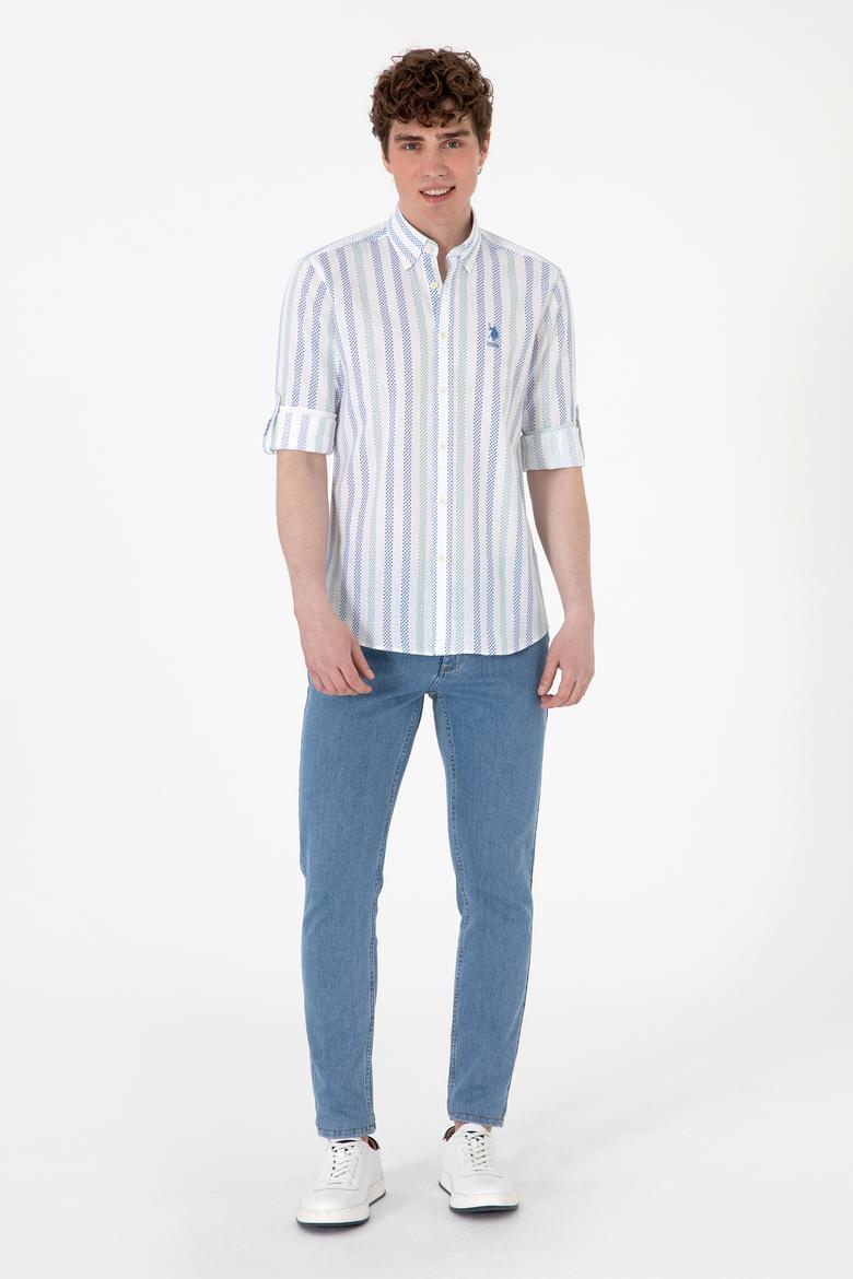 Erkek Saks Uzun Kollu Gömlek - 50283717017