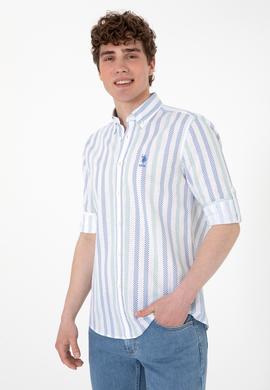 Erkek Saks Uzun Kollu Gömlek - 50283717017