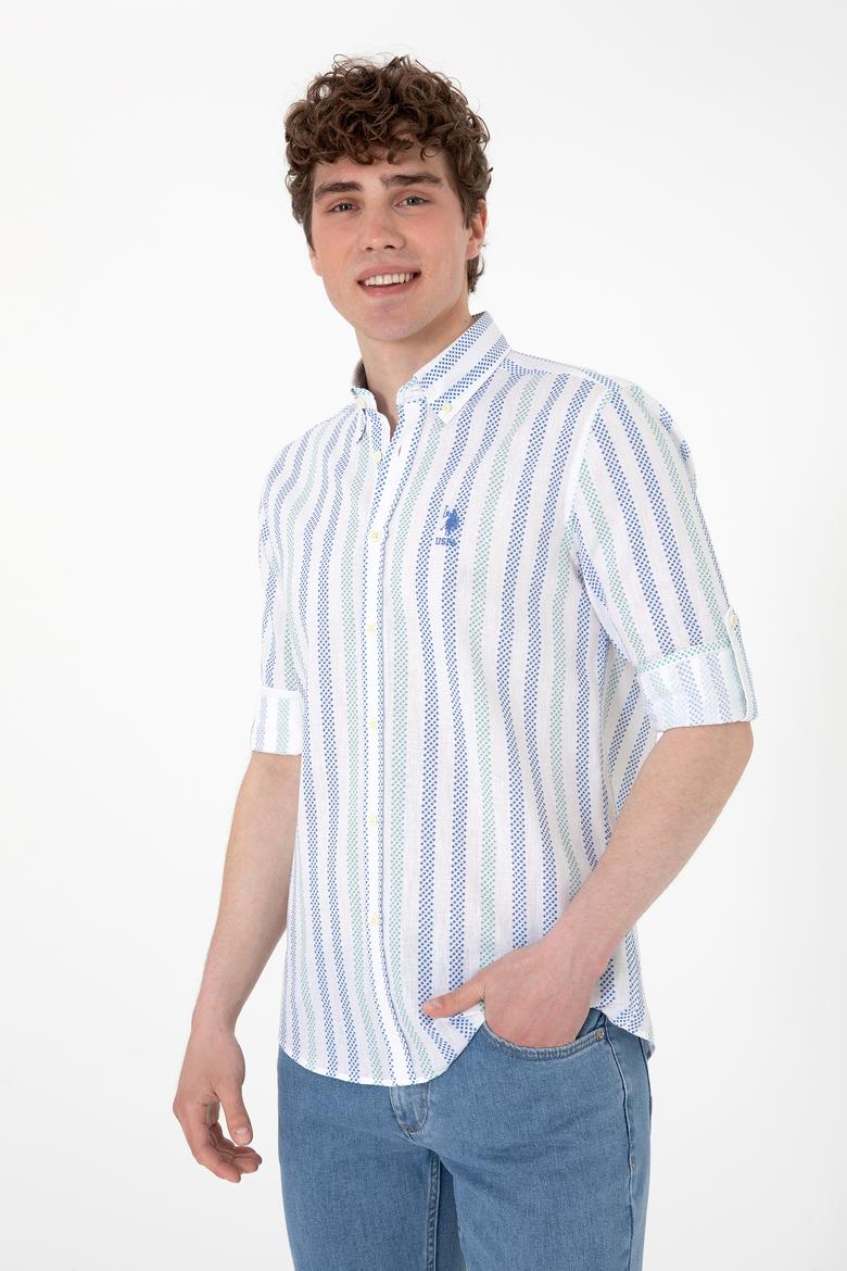 Erkek Saks Uzun Kollu Gömlek - 50283717017