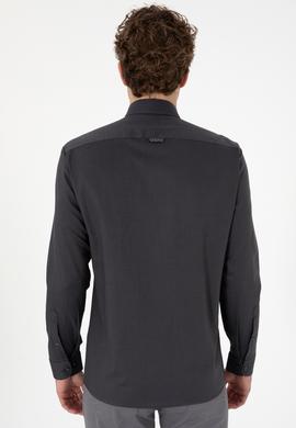 Erkek Antrasit Uzun Kollu Basic Gömlek - 50293920021