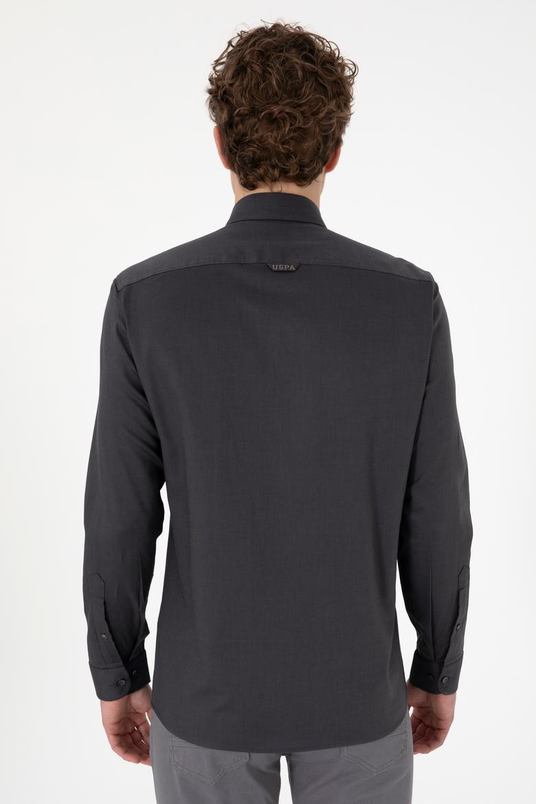 Erkek Antrasit Uzun Kollu Basic Gömlek - 50293920021