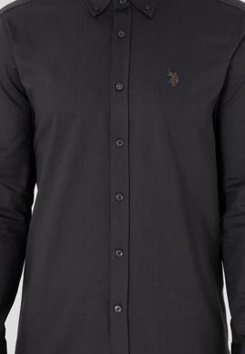 Erkek Antrasit Uzun Kollu Basic Gömlek - 50293920021