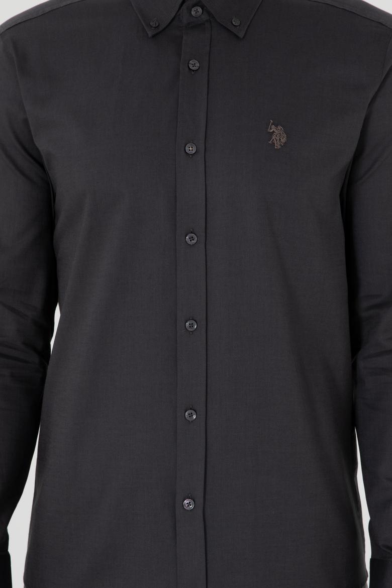 Erkek Antrasit Uzun Kollu Basic Gömlek - 50293920021