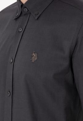 Erkek Antrasit Uzun Kollu Basic Gömlek - 50293920021