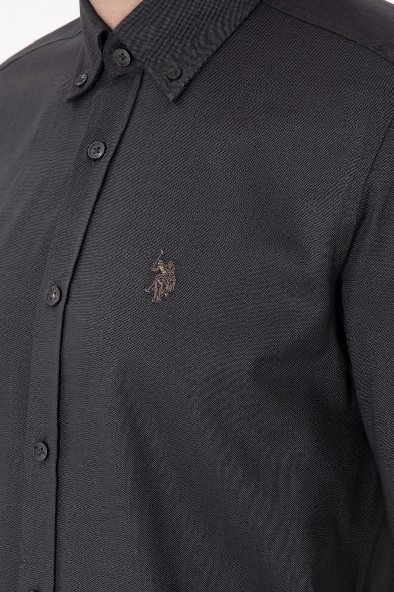 Erkek Antrasit Uzun Kollu Basic Gömlek - 50293920021