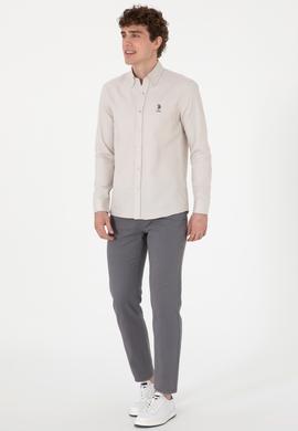 Erkek Taş Uzun Kollu Basic Gömlek - 50298009070