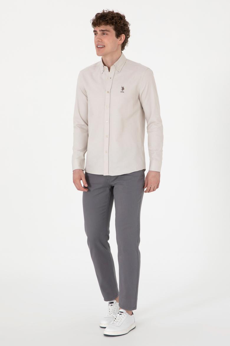 Erkek Taş Uzun Kollu Basic Gömlek - 50298009070