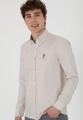 Erkek Taş Uzun Kollu Basic Gömlek - 50298009070