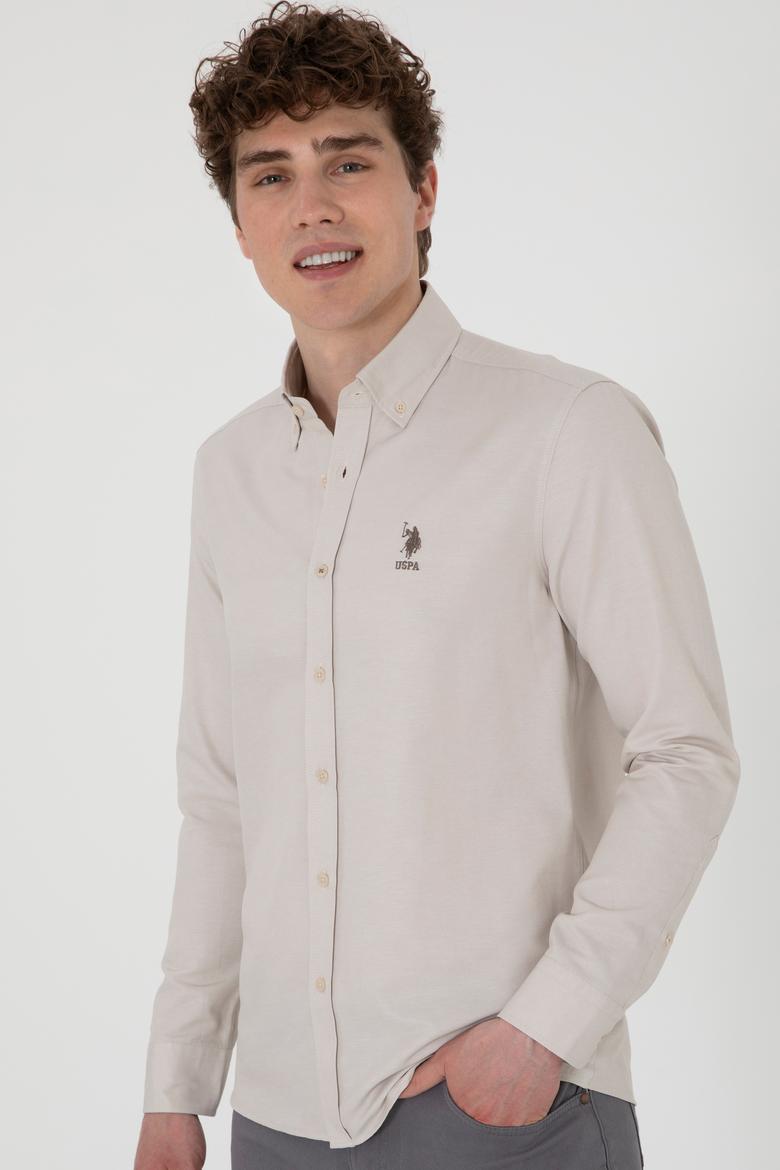 Erkek Taş Uzun Kollu Basic Gömlek - 50298009070