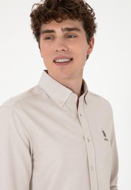 Erkek Taş Uzun Kollu Basic Gömlek - 50298009070