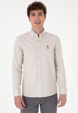 Erkek Taş Uzun Kollu Basic Gömlek - 50298009070