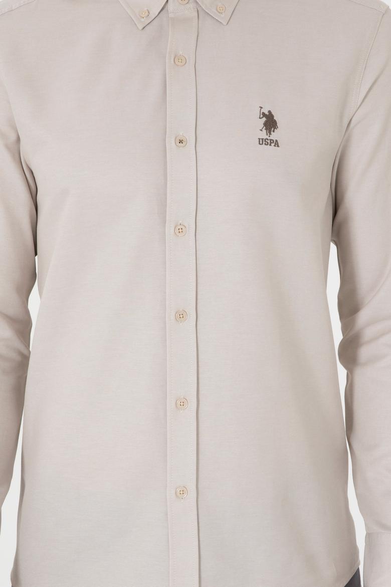 Erkek Taş Uzun Kollu Basic Gömlek - 50298009070