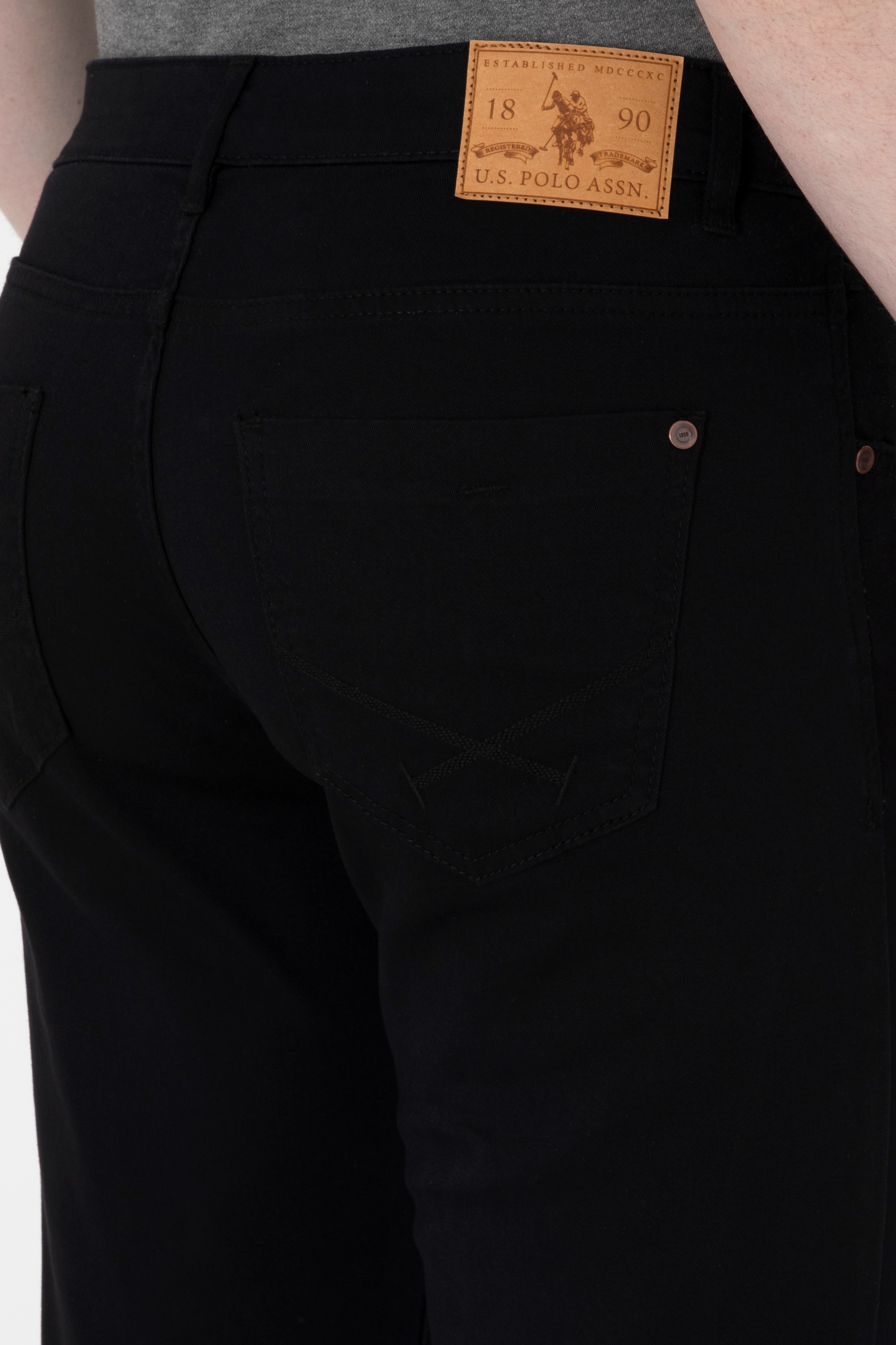 Erkek Slim Fit Siyah Kanvas Pantolon