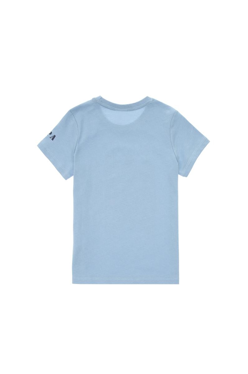 Erkek Çocuk Mavi Bisiklet Yaka Tişört