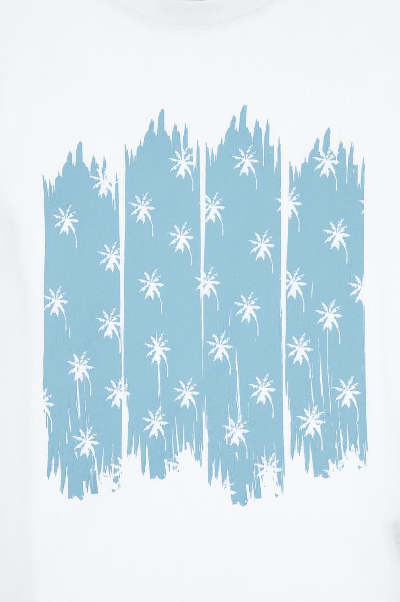 Erkek Çocuk Beyaz Bisiklet Yaka Tişört