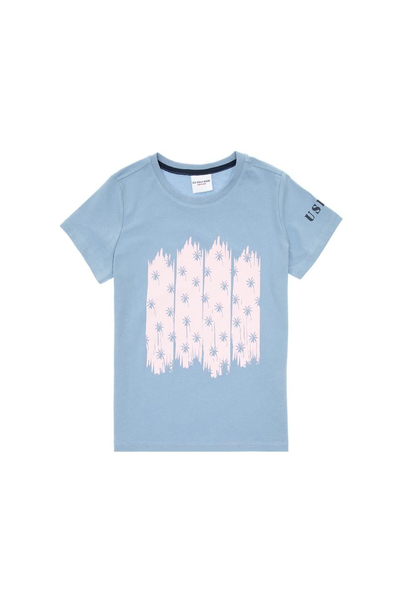 Erkek Çocuk Mavi Bisiklet Yaka Tişört