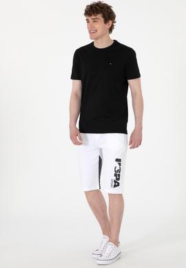 Erkek Beyaz Örme Şort - 50282013003