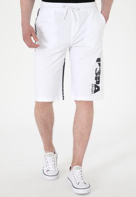 Erkek Beyaz Örme Şort - 50282013003