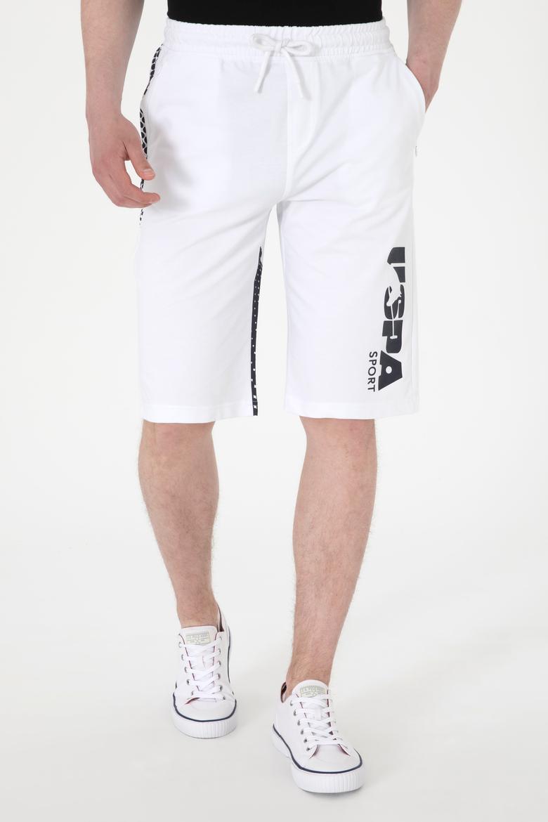 Erkek Beyaz Örme Şort - 50282013003