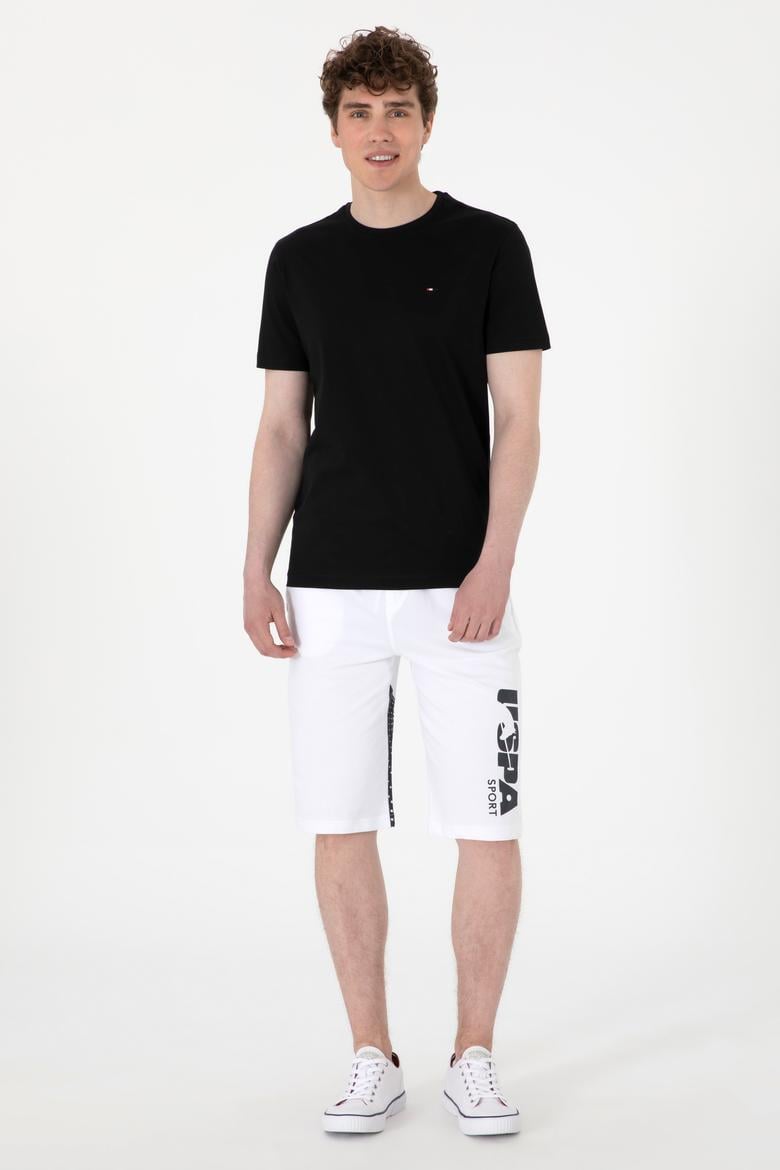 Erkek Beyaz Örme Şort