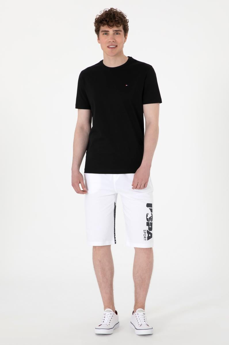 Erkek Beyaz Örme Şort